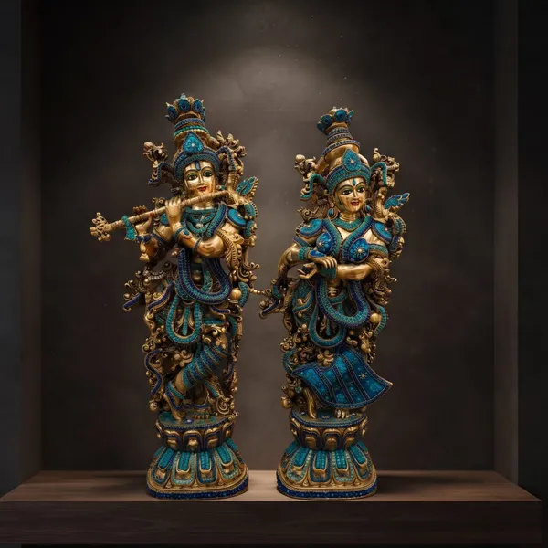 Radha_Krishna_Brass_Idol_Set_with_Blue_&_Turquoise_Stone_Work_(29)