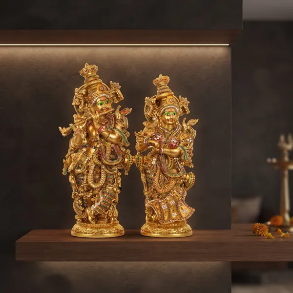Radha_Krishna_Brass_Idol_Set_with_Multicolour_Stone_Work_–_Flute_Playing_Krishna_(29)
