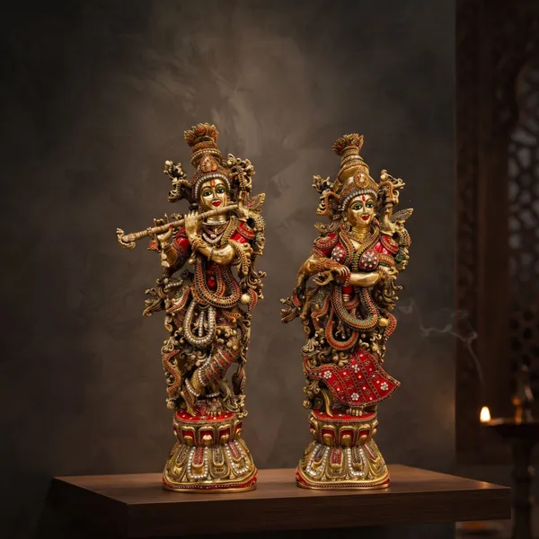 Radha_Krishna_Brass_Idol_Set_with_Red_&_White_Stone_Work_(29)