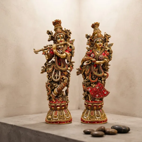 Radha_Krishna_Brass_Idol_Set_with_Red_&_White_Stone_Work_(29)
