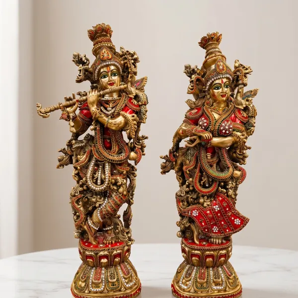 Radha_Krishna_Brass_Idol_Set_with_Red_&_White_Stone_Work_(29)