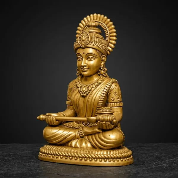 Gold_Brass_Goddess_Lakshmi_Idol_Seated_On_Lotus_Base