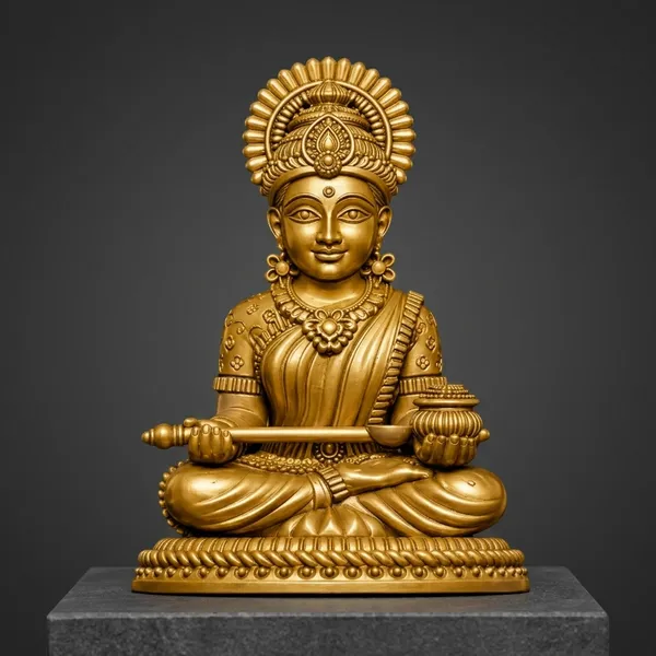 Gold_Brass_Goddess_Lakshmi_Idol_Seated_On_Lotus_Base
