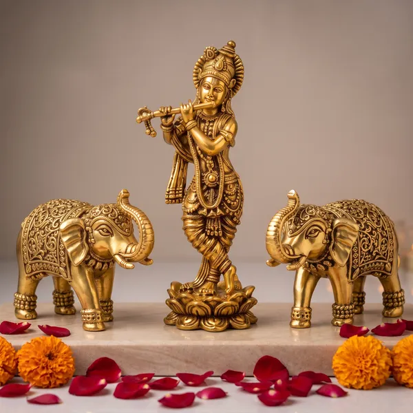 Antique_Brass_Krishna_Idol_With_Elephant_Pair_(3.5_Inch)