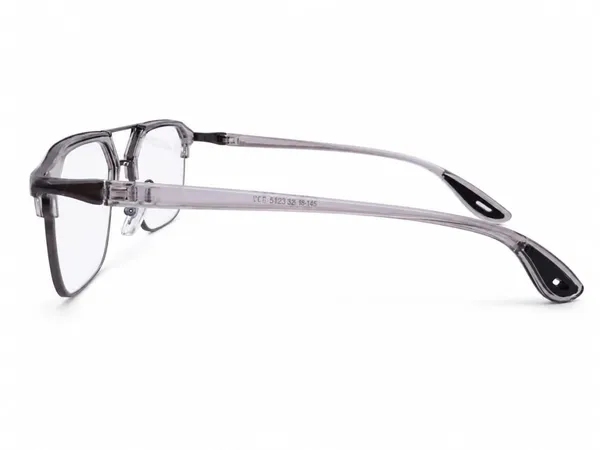 Grey_Plastic_Full_Rim_Rectangular_Eyeglasses_For_Unisex