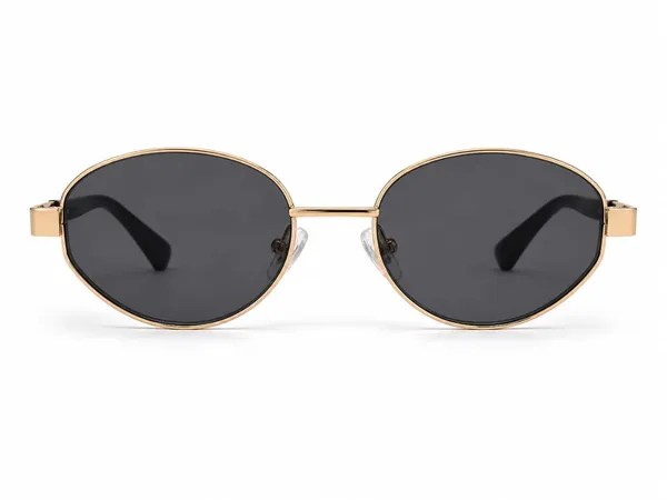Gold_Metal_Oval_Sunglasses_For_Unisex