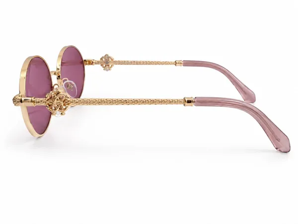 Pink_Plastic_Oval_Frame_Sunglasses_For_Unisex