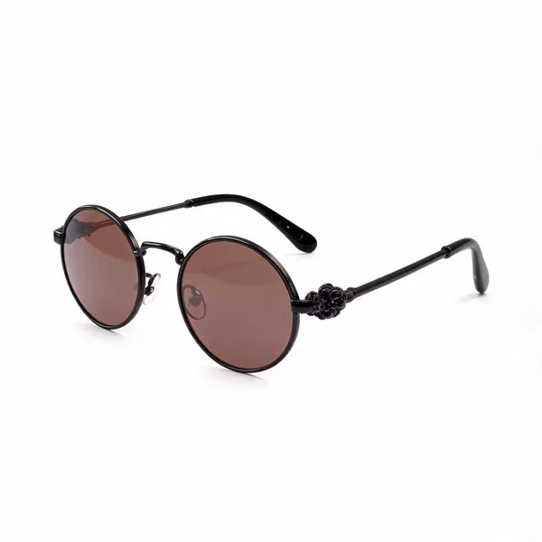 Black_Metal_Round_Frame_Sunglasses_For_Unisex