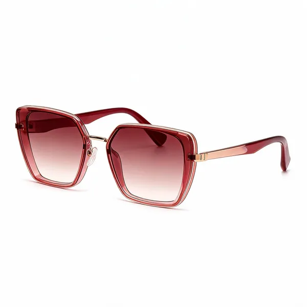 Burgundy_Plastic_Oversized_Square_Sunglasses_For_Unisex