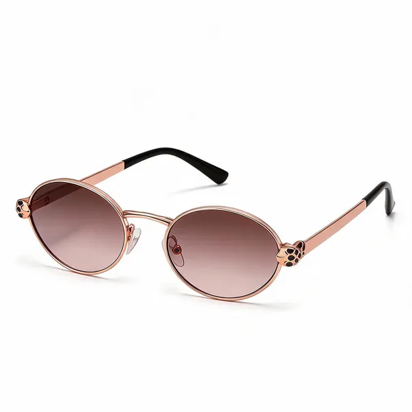 Rose_Gold_Plastic_Round_Sunglasses_For_Unisex