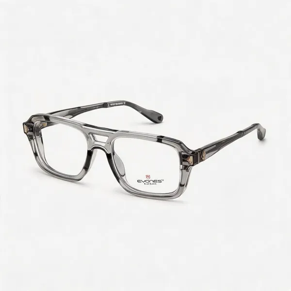 Grey_Plastic_Full_Rim_Rectangular_Eyeglasses_For_Unisex