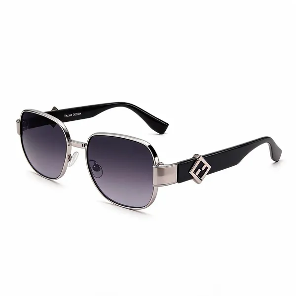 Black_Plastic_Square_Frame_Sunglasses_For_Unisex