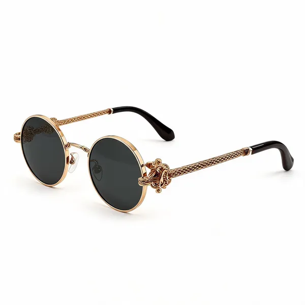 Black_Metal_Round_Chain_Detail_Sunglasses_For_Unisex