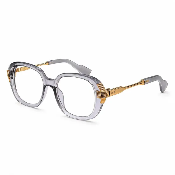 Transparent_Metal_Square_Frame_Eyeglasses_For_Unisex