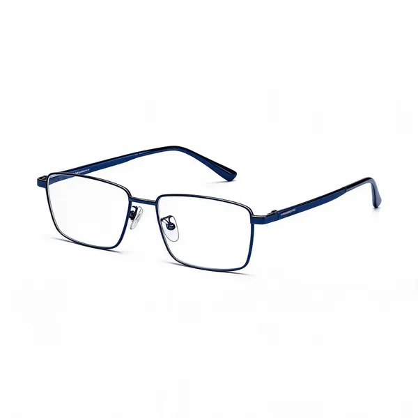 Blue_Metal_Full_Rim_Rectangular_Eyeglasses_For_Unisex