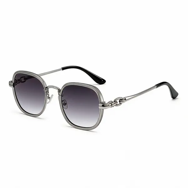Silver_Metal_Round_Frame_Sunglasses_For_Unisex