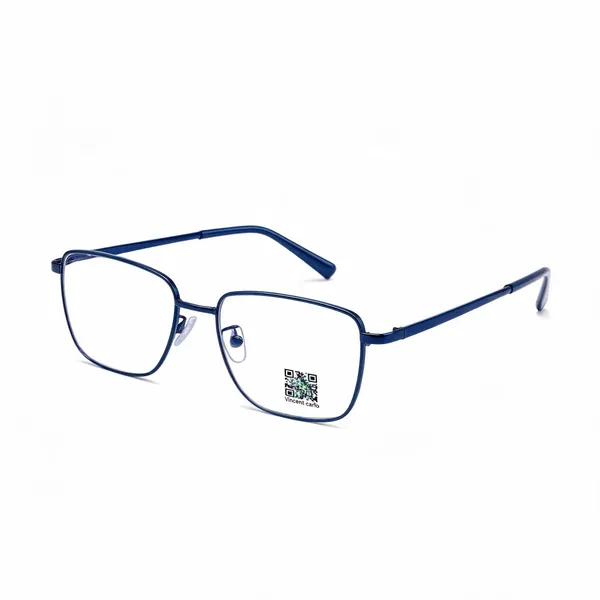 Navy_Blue_Metal_Full_Rim_Rectangular_Eyeglass_Frame_For_Unisex