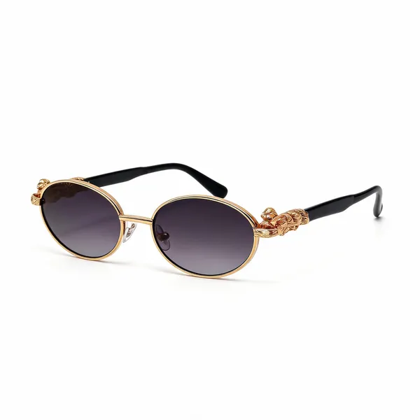 Gold_Plastic_Oval_Sunglasses_For_Unisex