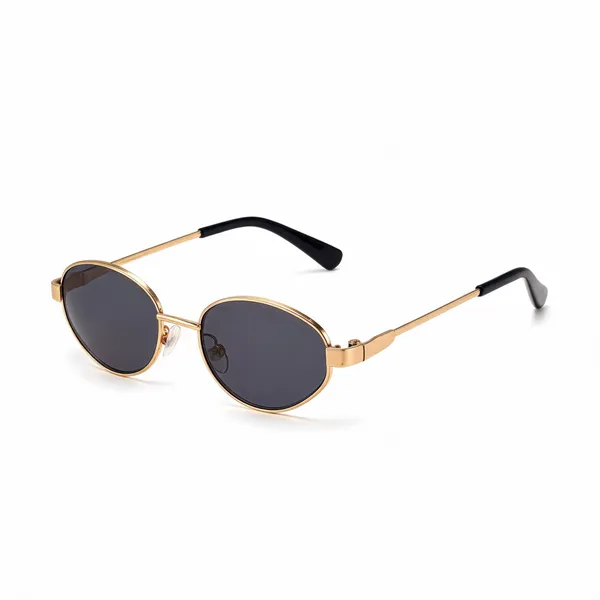 Gold_Metal_Oval_Sunglasses_For_Unisex