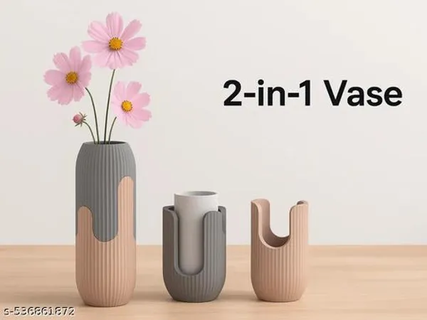 Plastic_Multicolor_2-In-1_Vase_Set_Of_3