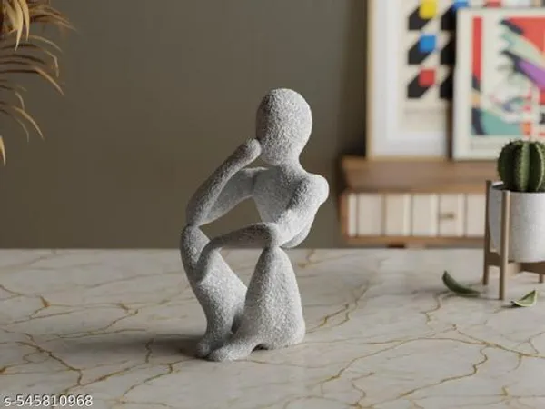 Grey_Plastic_Nobody_The_Thinker_Figurine