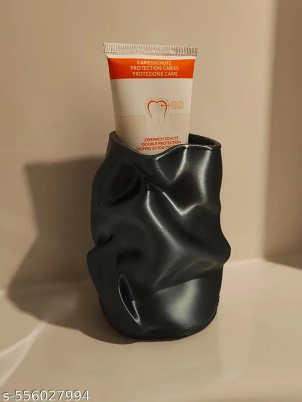 Plastic_Black_Toothbrush_And_Toothpaste_Holder_-_Pack_of_2