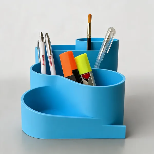 Blue_Plastic_Fluidic_Desk_Organiser