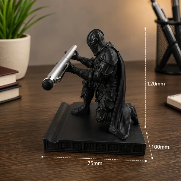Black_Plastic_Knight_Pen_Stand