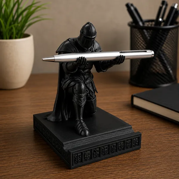 Black_Plastic_Knight_Pen_Stand