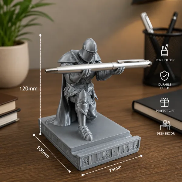 Silver_Plastic_Knight_Pen_Stand