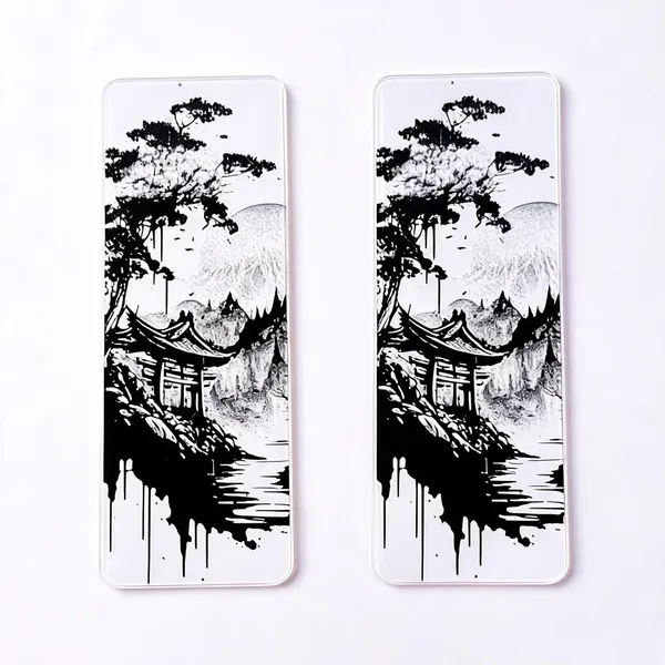 Black_And_White_Plastic_Little_Kyoto_Bookmark_-_Pack_of_2