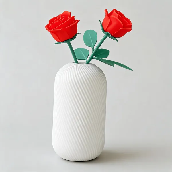 Plastic_White_Spiral_Vase