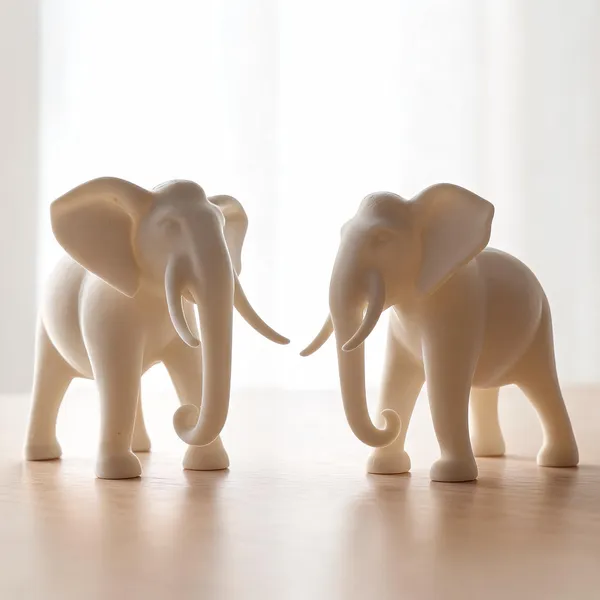 Plastic_White_Elephant_Figurine_-_Pack_of_2