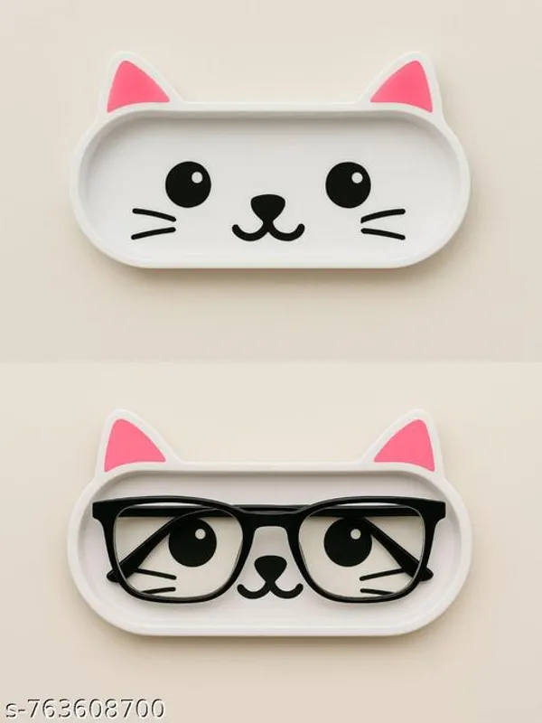 Plastic_White_Cat_Style_Glasses_Tray_Eyewear_Holder