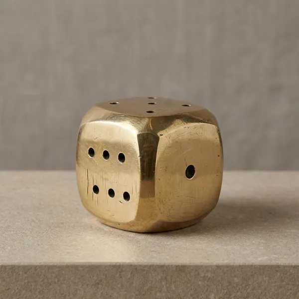 Brass_Dice_Shaped_Decorative_Showpiece