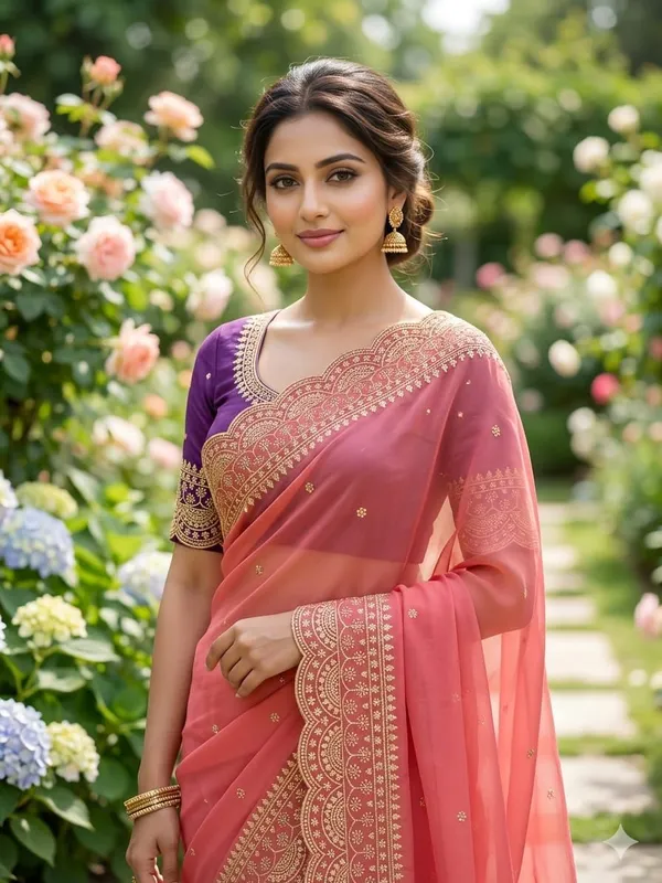 Fab-Star_Georgette_Saree_-_Orange