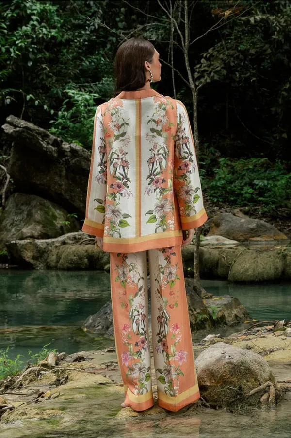 White_And_Orange_Premium_Cotton_Slub_Co-Ord_Set_For_Women