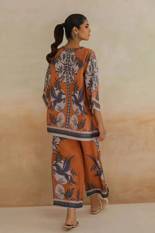 Orange_Premium_Cotton_Slub_Co-Ord_Set_For_Women