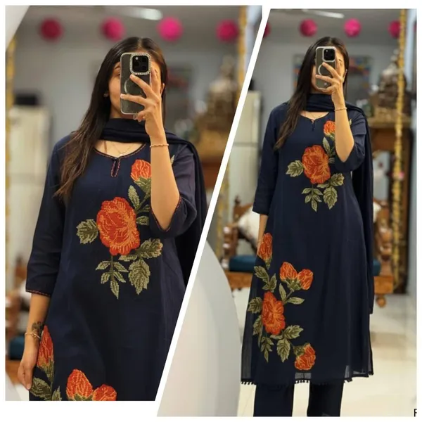 Summer_Premium_Cotton_Rose_Embroidery_Kurta_Pant_Dupatta_Set