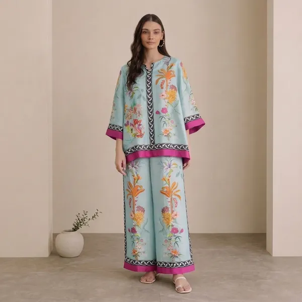 Blue_Premium_Cotton_Slub_Co-Ord_Set_For_Women
