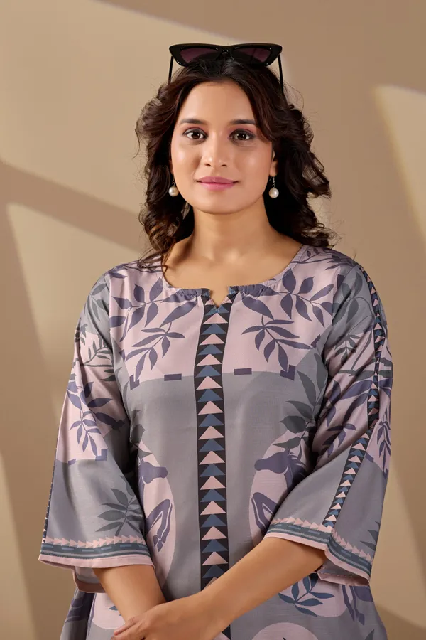 Grey_Floral_Premium_Cotton_Slub_Co-Ord_Set_For_Women