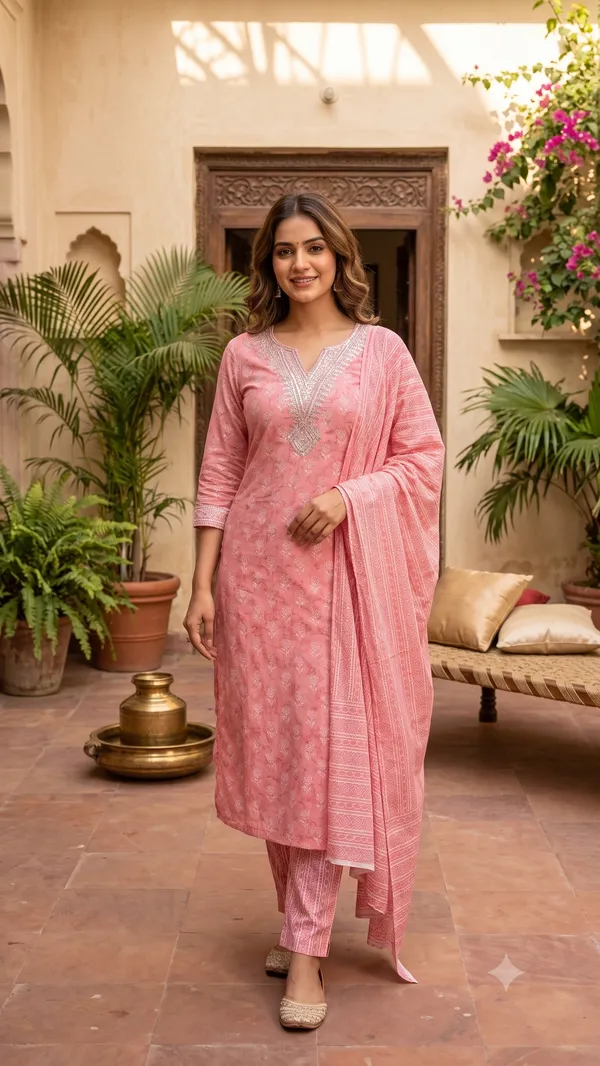 Unstitched_Pink_Soft_Cotton_3Pcs_Salwar_Suit_For_Women
