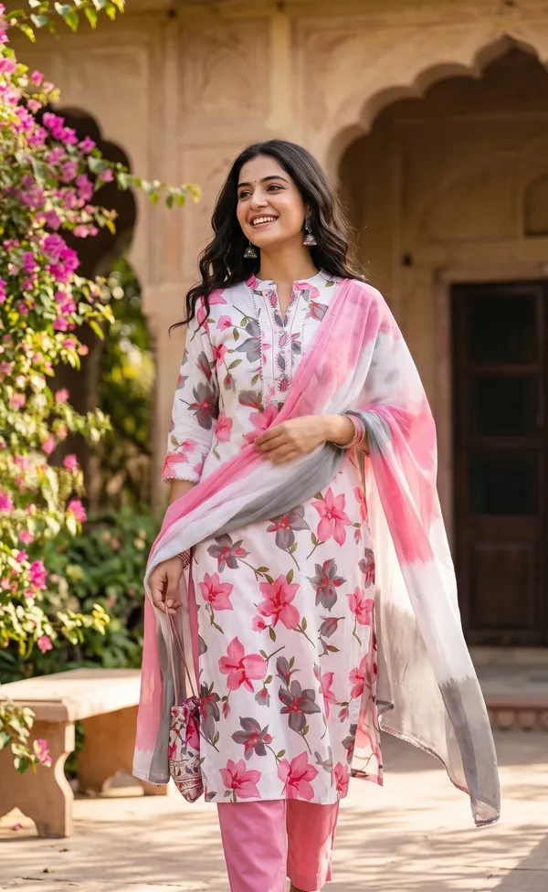 Unstitched_White_And_Pink_Soft_Cotton_3Pcs_Salwar_Suit_For_Women