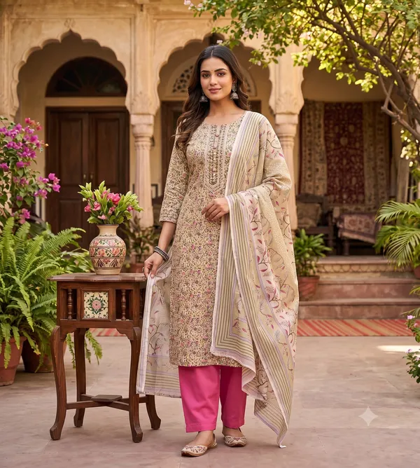 Unstitched_Maroon_Soft_Cotton_3Pcs_Salwar_Suit_For_Women