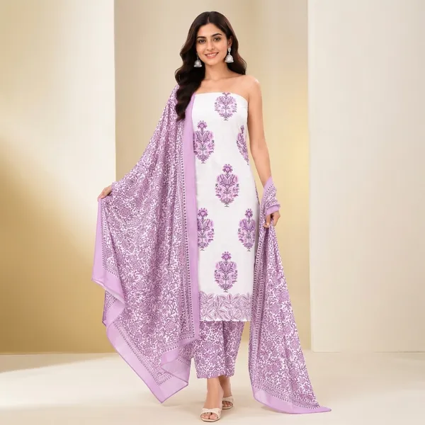 Unstiched_Pink_Soft_Cotton_3Pcs_Salwar_Suit_For_Women
