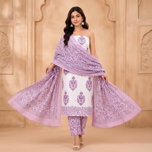Unstiched_Pink_Soft_Cotton_3Pcs_Salwar_Suit_For_Women