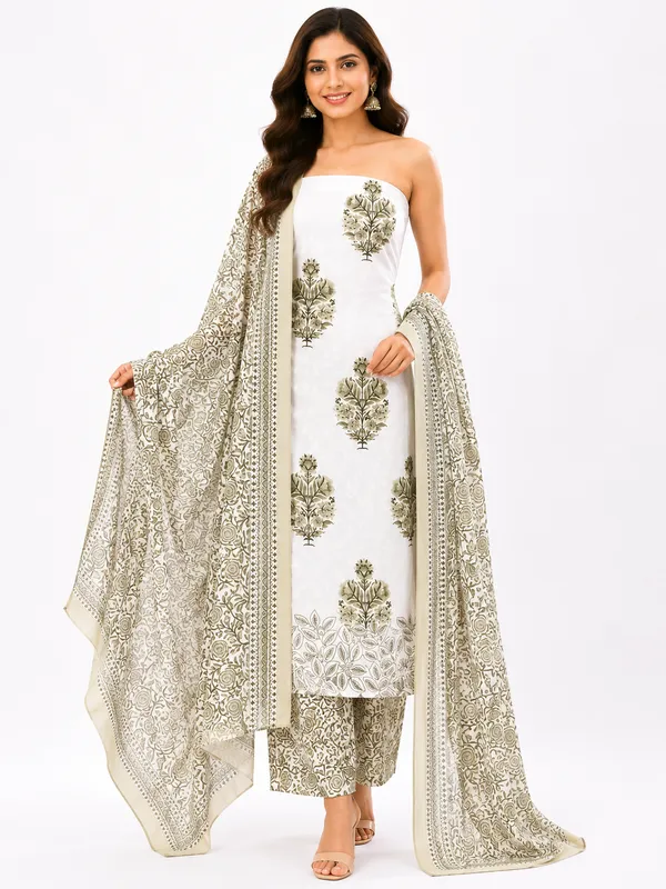 Unstiched_Mustard_Soft_Cotton_3Pcs_Salwar_Suit_For_Women