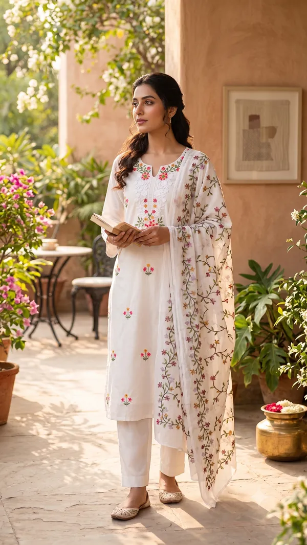 Unstitched_White_Soft_Cotton_3Pcs_Salwar_Suit_For_Women