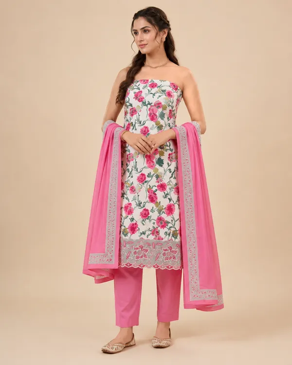 Unstiched_Pink_Soft_Cotton_3Pcs_Salwar_Suit_For_Women