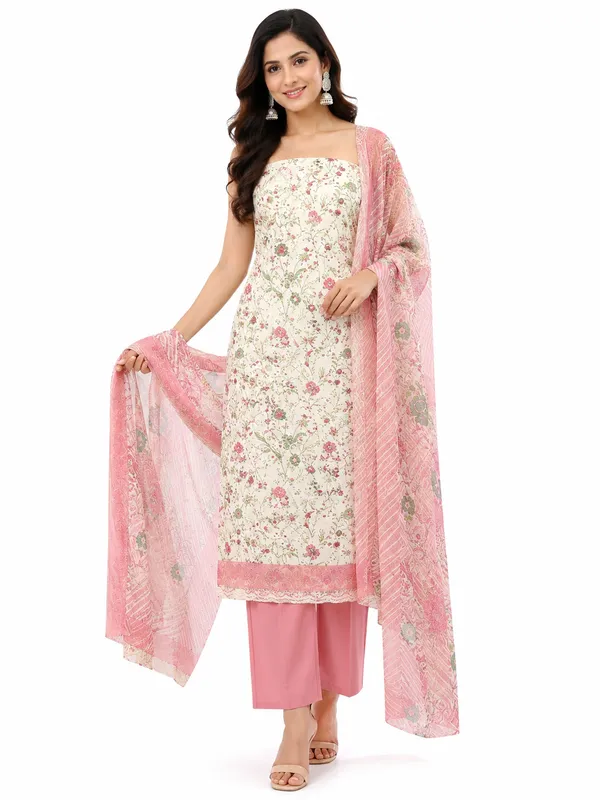 Unstiched_Pink_Soft_Cotton_3Pcs_Salwar_Suit_For_Women